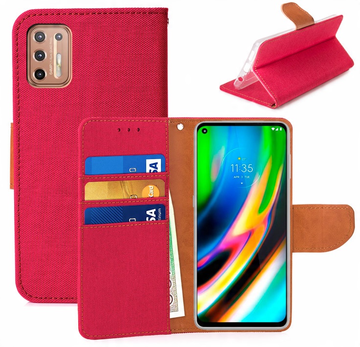 

Etui Portfel Canvas Do Motorola Moto G9 Plus