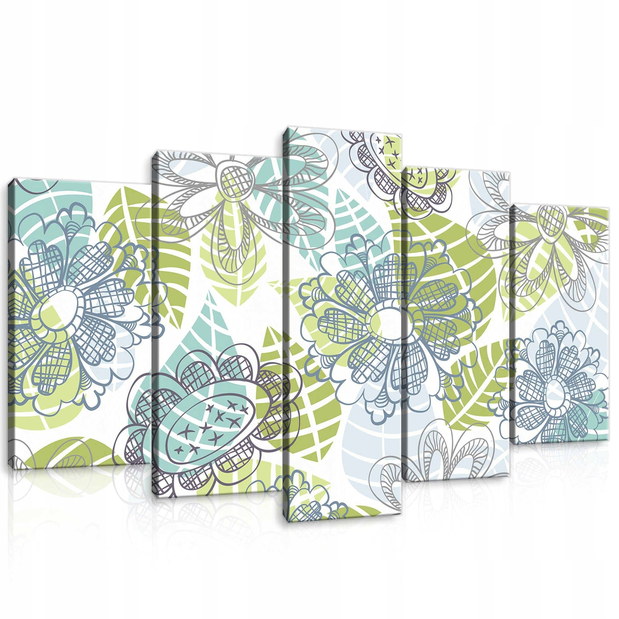 Obraz 100x60 Květinový vzor květiny abstrakce grafika jaro svěžest zeleň