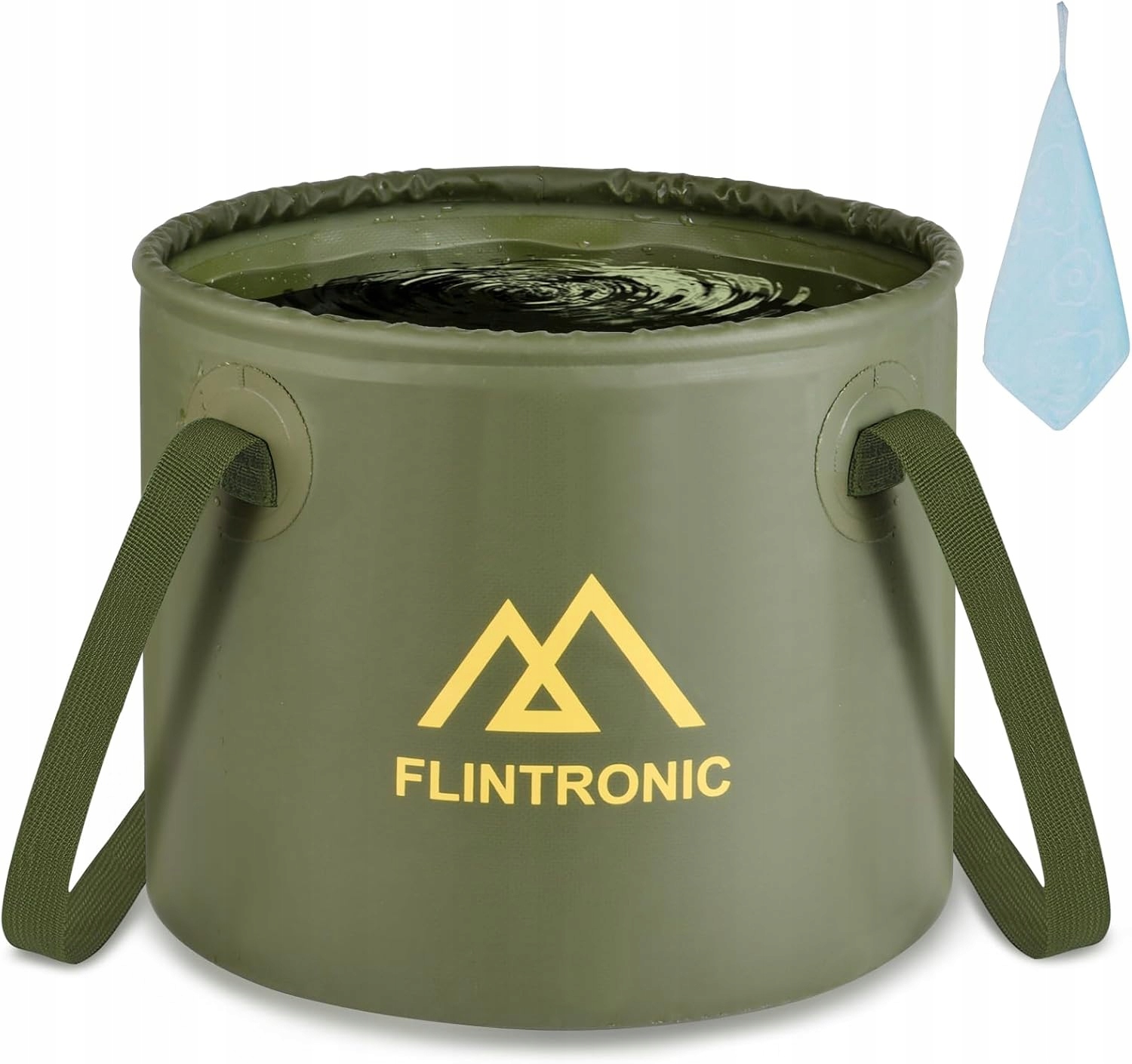 Składana Miska Wiadro Wędkarskie Na Ryby 20L Uchwyty