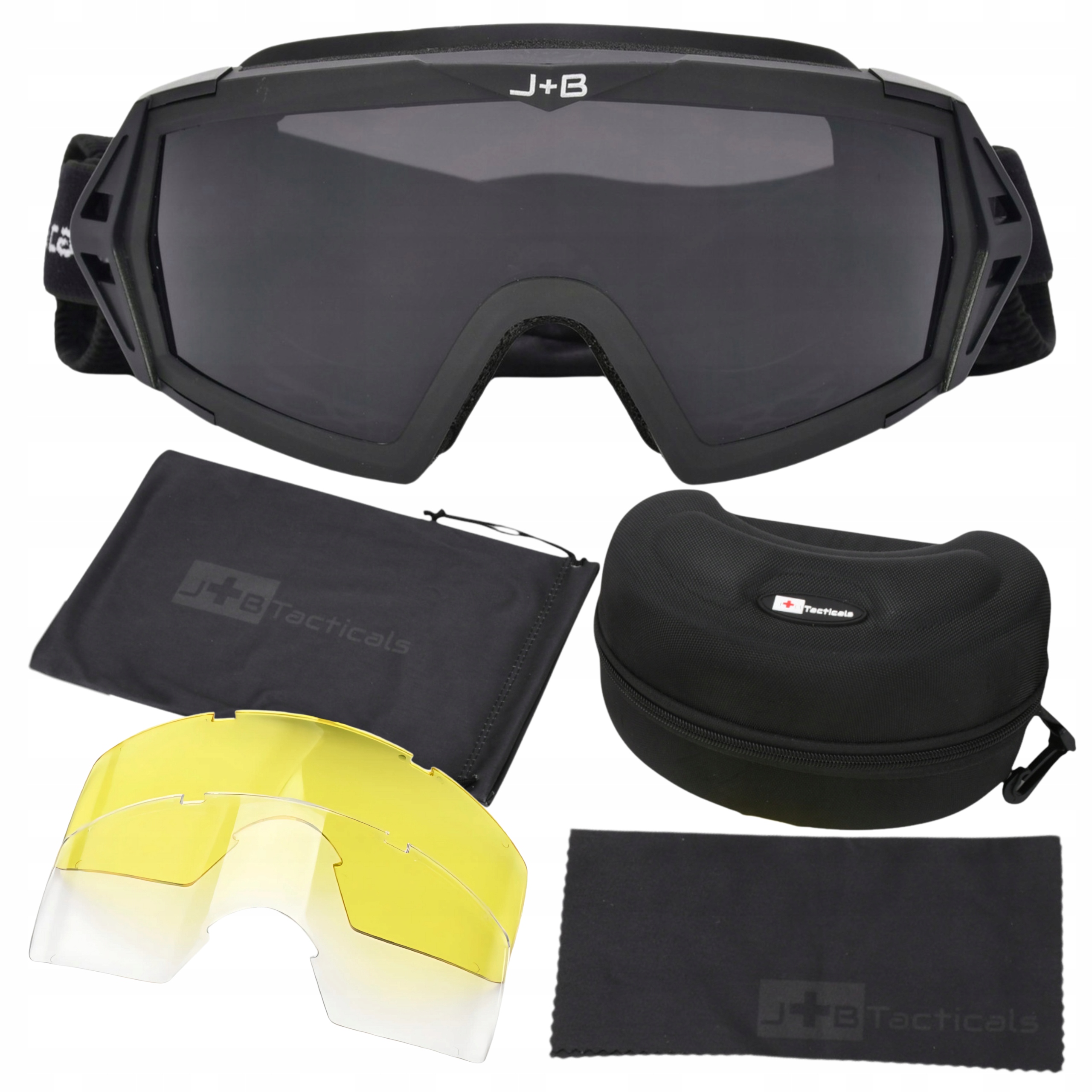 Taktické Ochranné Brýle Černé Sada Na Pokladnu Cross Vyměnitelná Skla