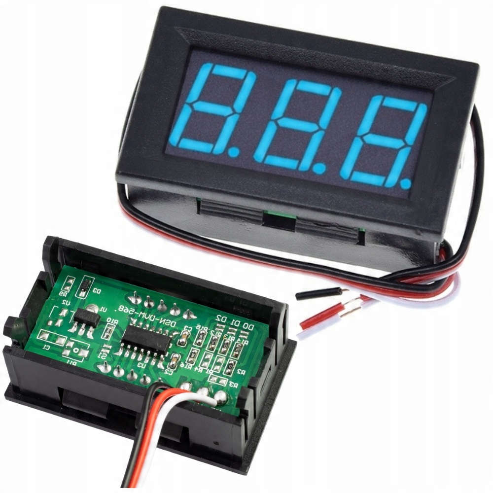 

Woltomierz DC Led miernik 0.56" niebieski