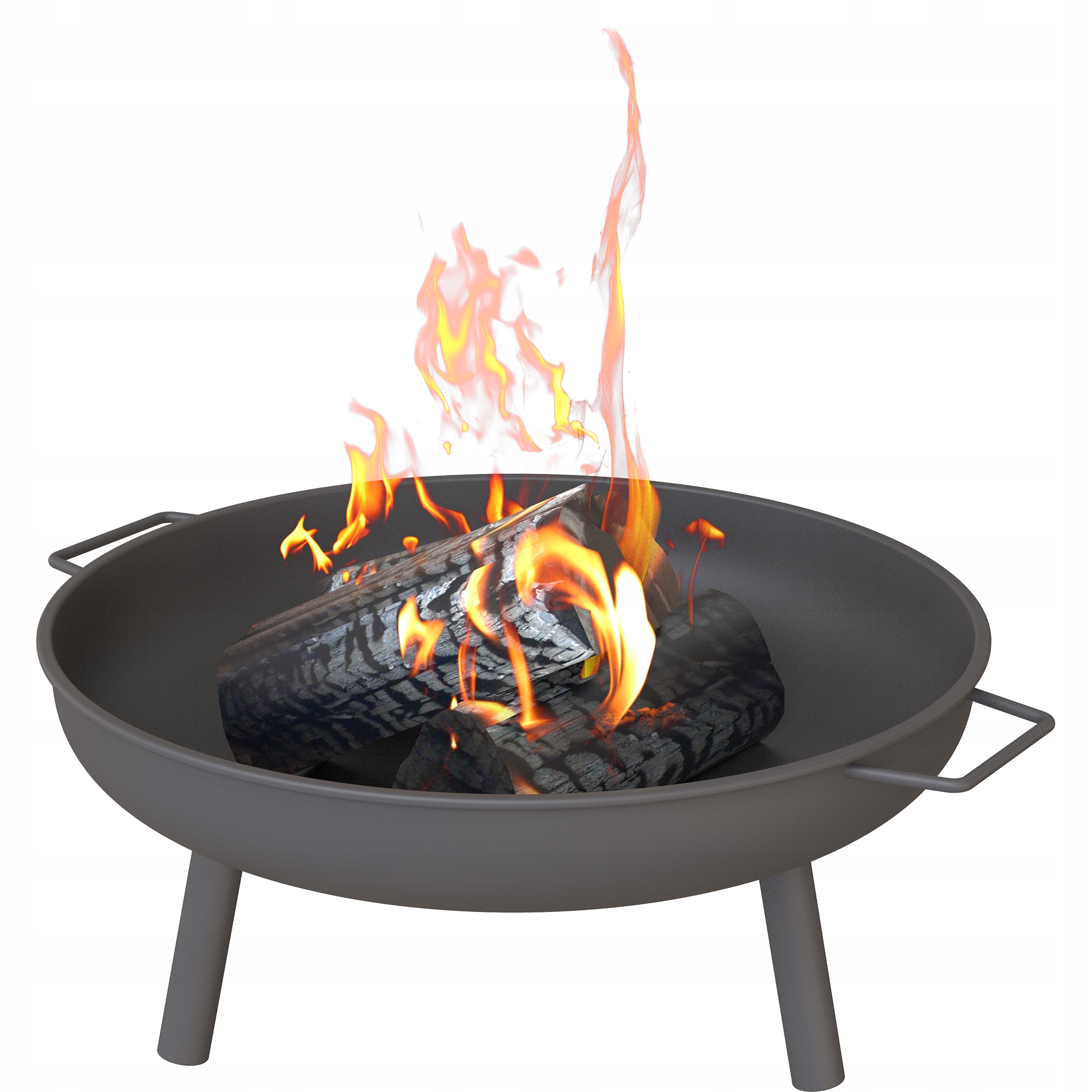 palenisko ogrodowe surowa stal czarne Ø58 cm misa do ogniska pod kociołek