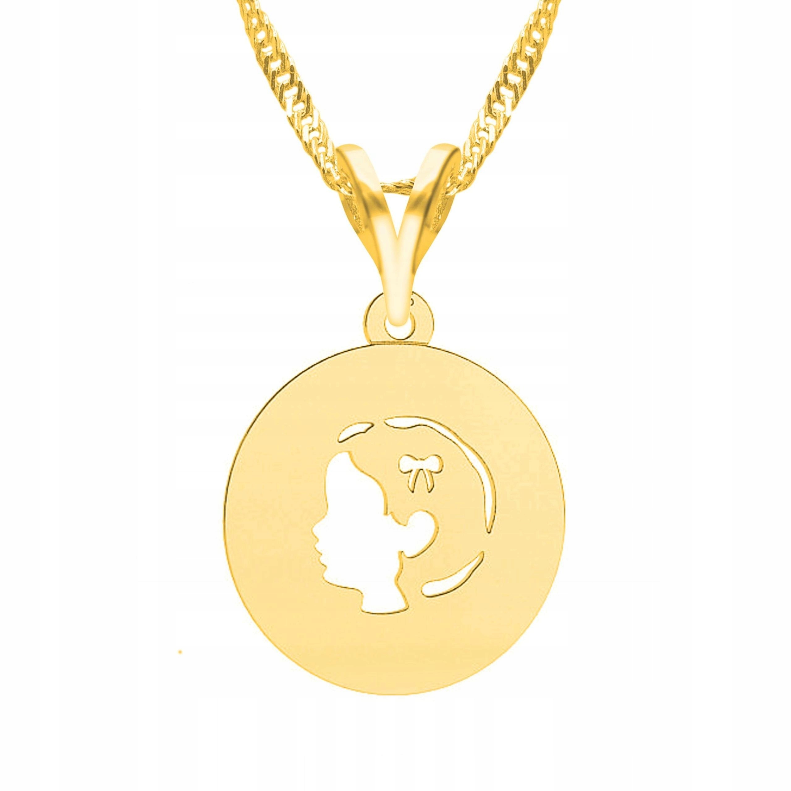 Zlatý náhrdelník Dcera Dívka Postava Dívka Dítě Rodina Stříbro 925