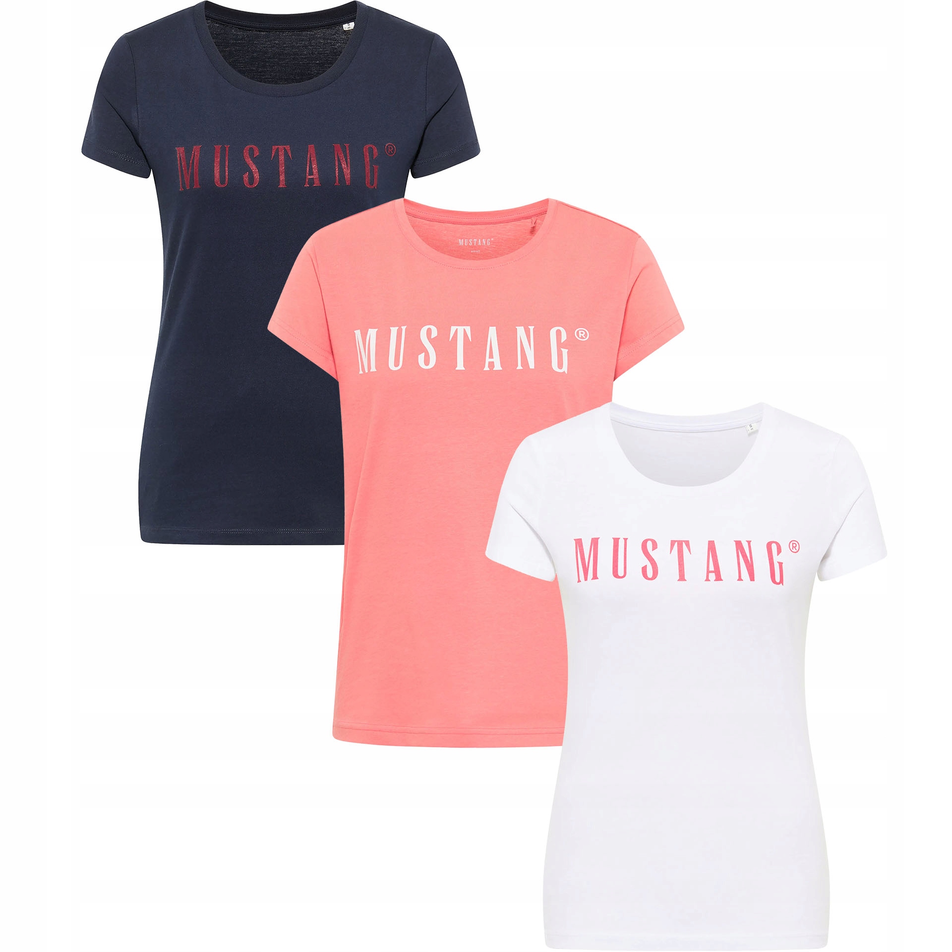 Mustang Tričko Alina C Logo Tee 3pack tričko velikost Xs
