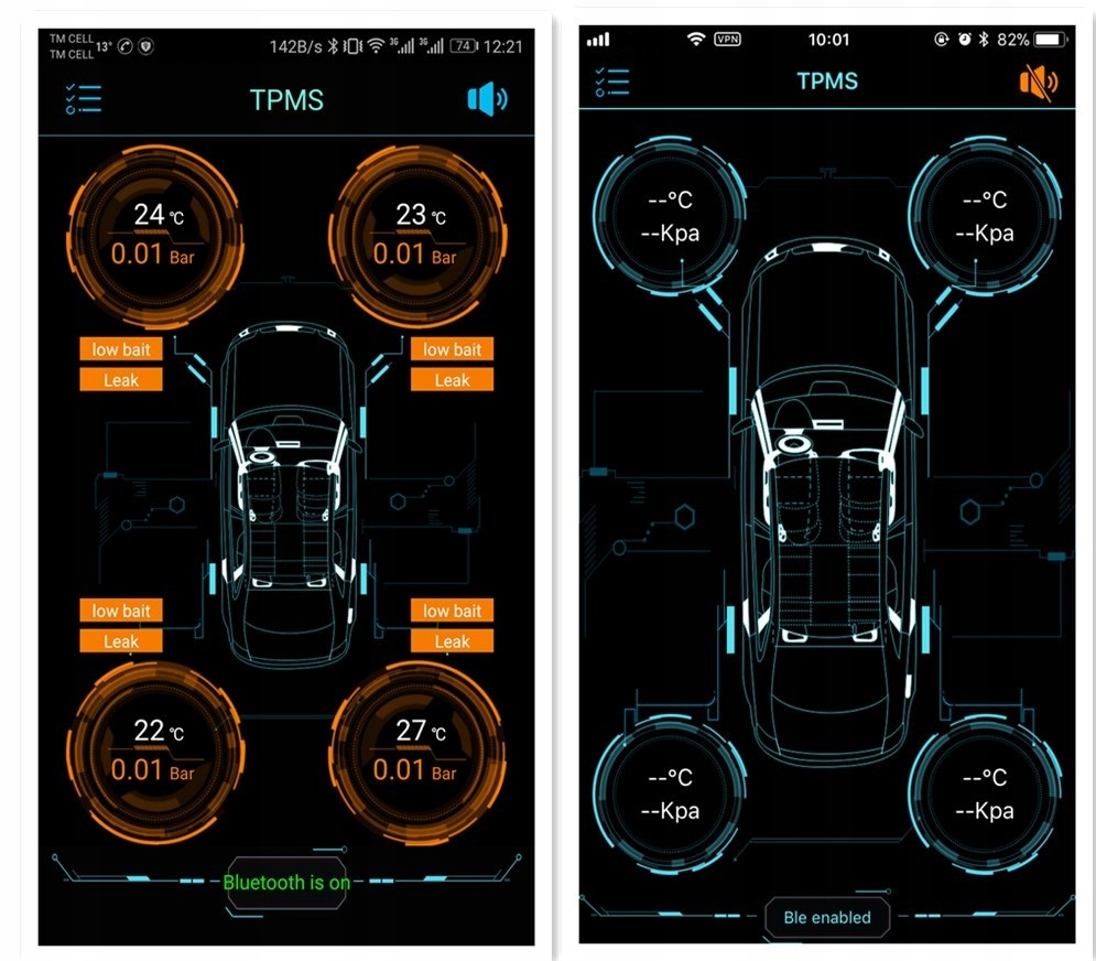 4x CZUJNIK CISNIENIA OPON W KOLACH SAMOCHODU TPMS Producent code VC601B