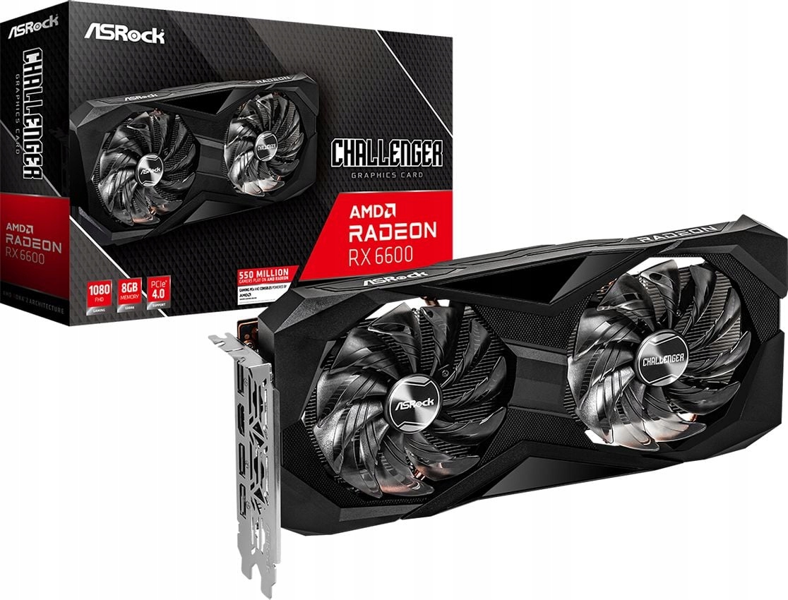 

Karta graficzna ASRock Rx 6600 Challenger D 8 Gb