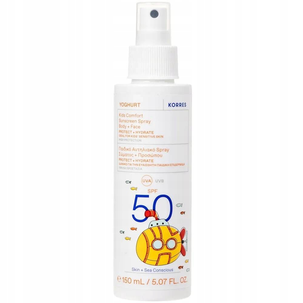 Korres Yoghurt Kids Comfort Sunscreen Spray emulze pro děti SPF50 150 Ml