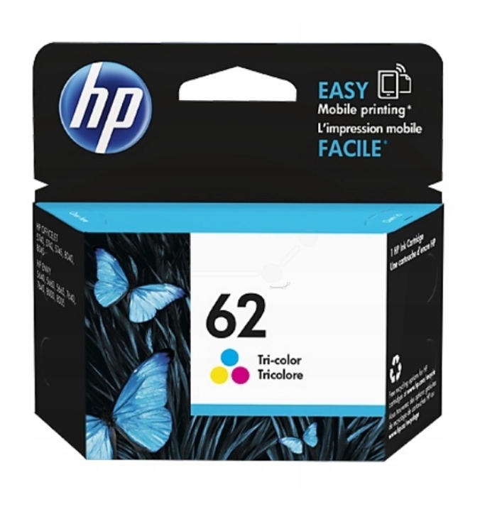 Originální inkoustová náplň Hp 62 Tříbarevný Cmy C2P06AE Tri-Color