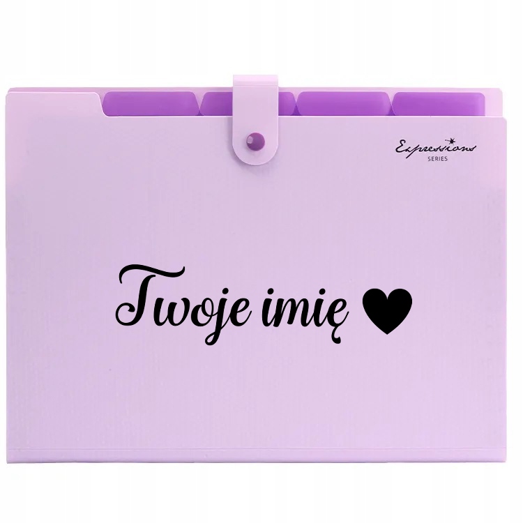 

Teczka Na Dokumenty Organizer Fioletowa A4 Imię