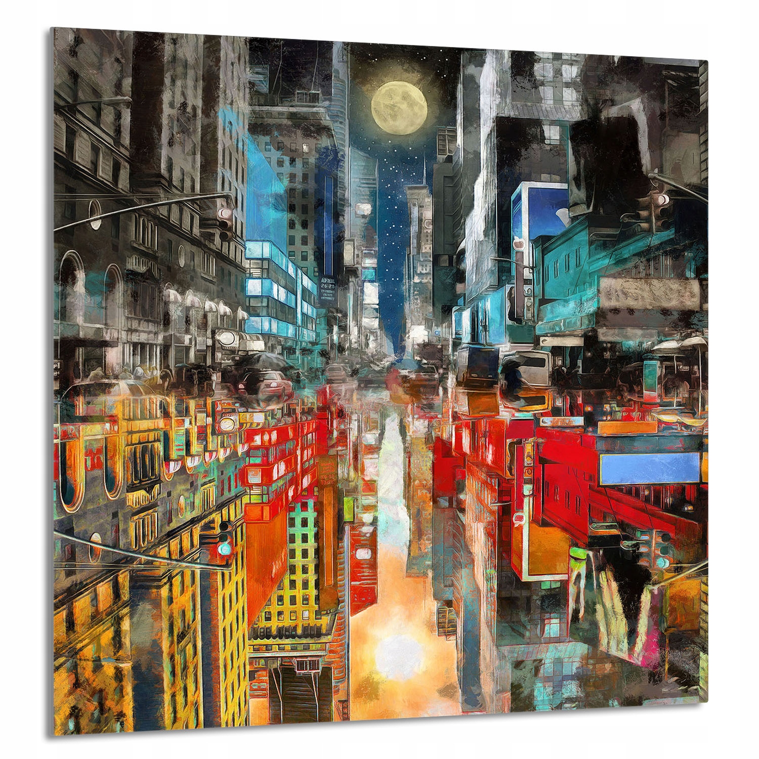 Skleněný Panel Do Kuchyně 60x65 Město Tvrzené Sklo
