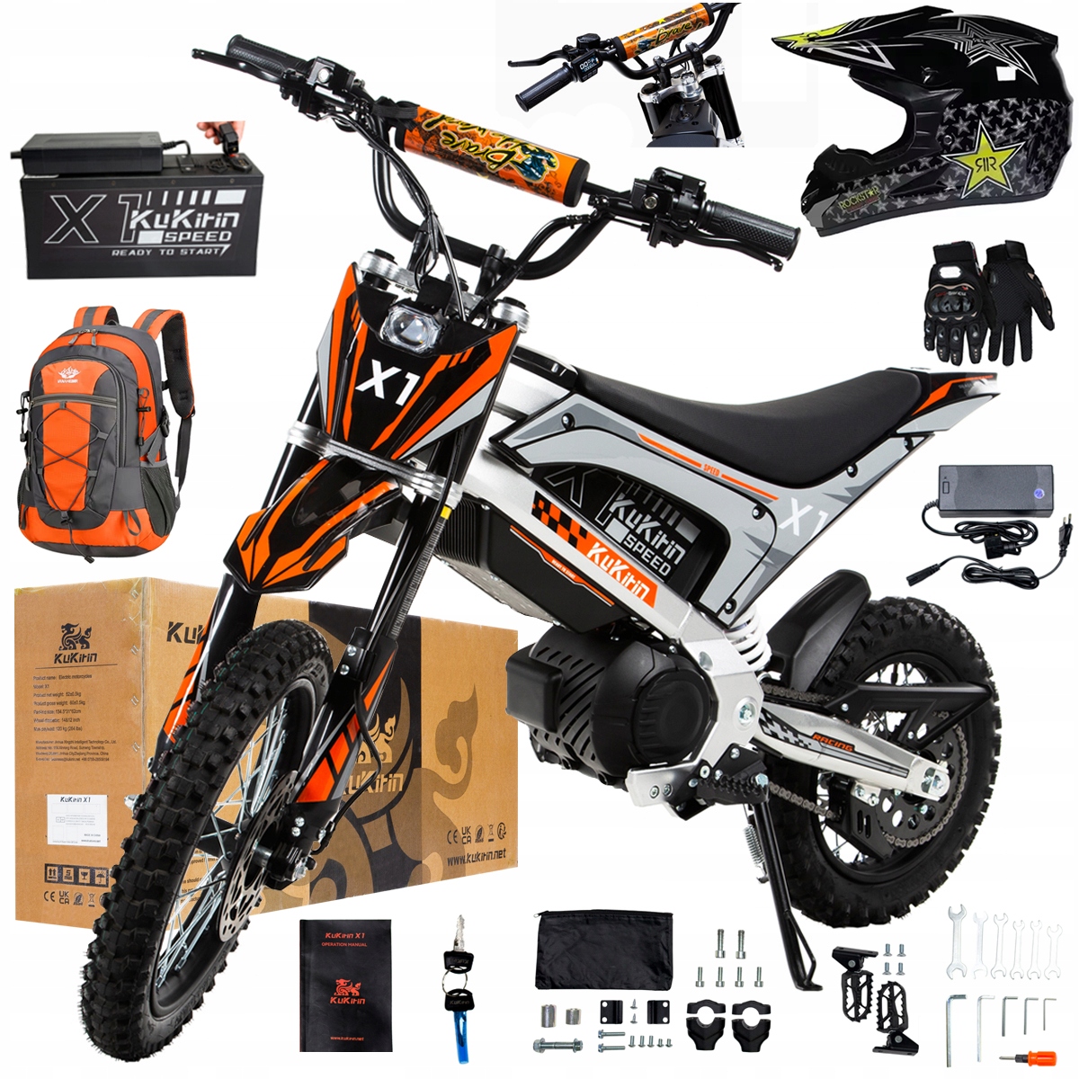 Kukirin X1 2026 Nové terénní elektrické vozidlo 2000W50KM/H 48V20.8Ah 14''