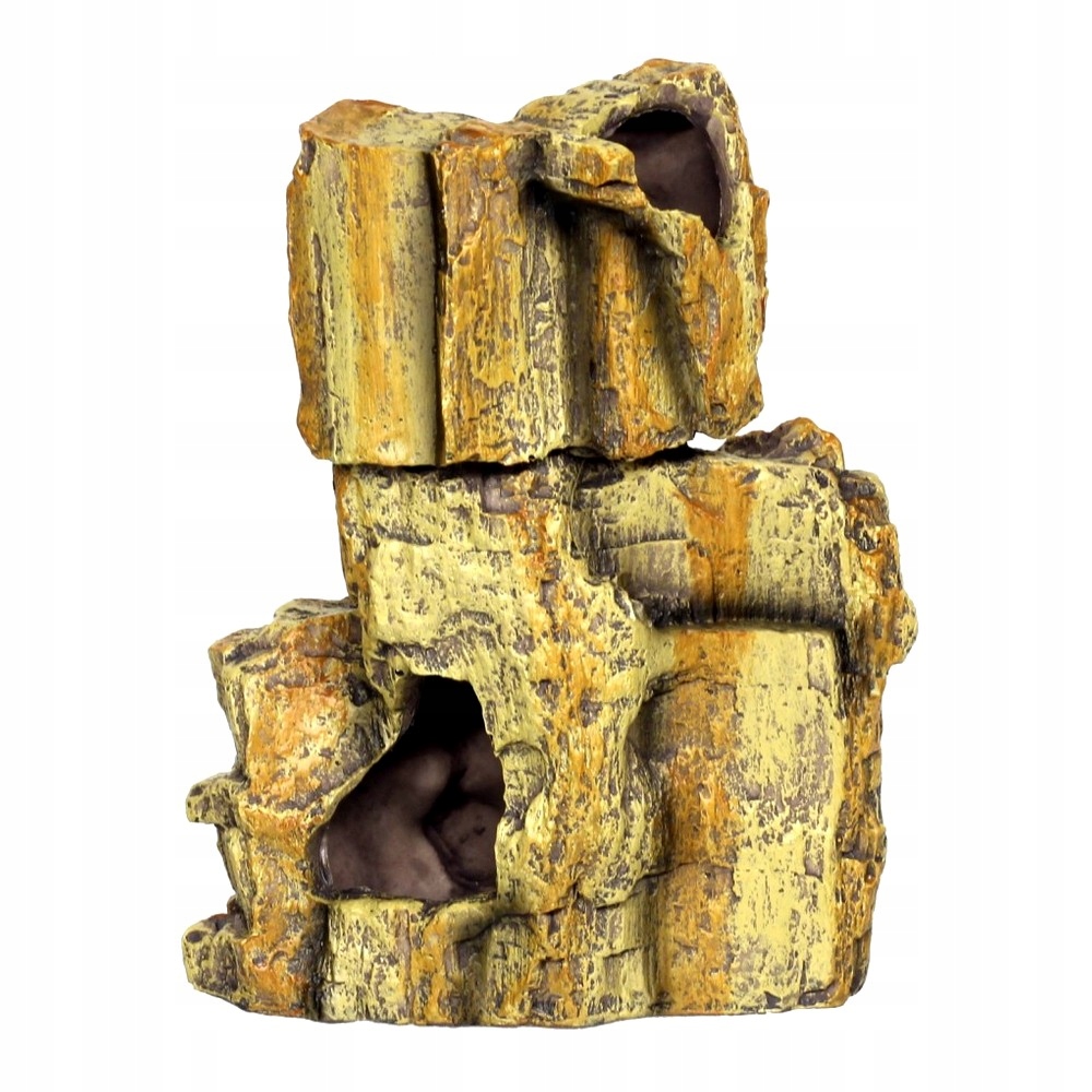 Levně Dekorace Do Akvária Skalka Ozdoba Kámen Fosilie 16X9X21 CM