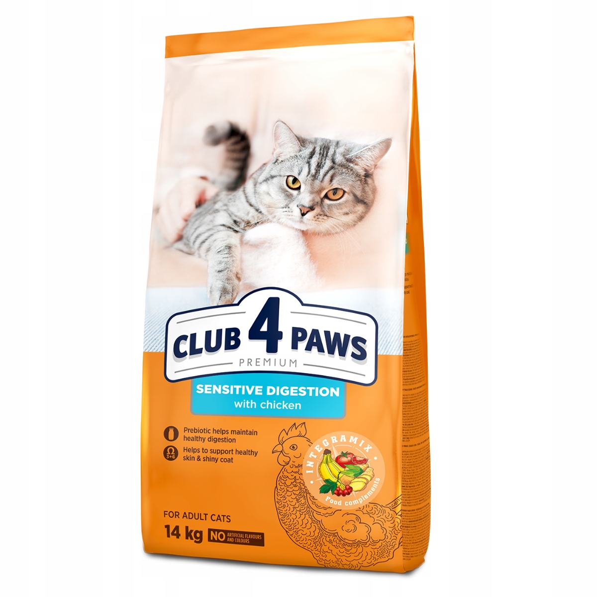 Club 4 Paws sucha karma dla kotów wrażliwy przewód pokarmowy 14 kg