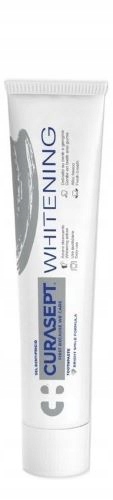 1x Wybielająca pasta z nadtlenkiem wodoru i PVP Curasept Whitening 75 ml Stan opakowania oryginalne