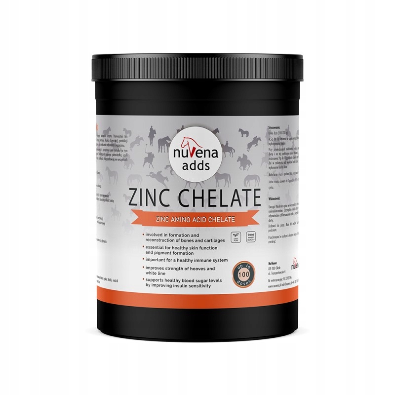 NuVena Zinc Chelate 550g cynk dla koni, chelat aminokwasowy
