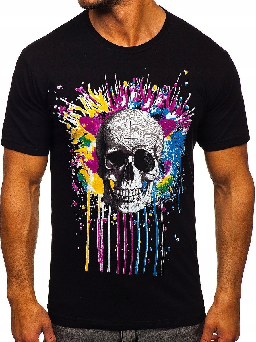 

T-shirt Męski Koszulka Czarna 142170 ROZMIAR_2XL