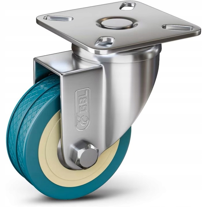 GBL 4 Kółka Obrotowe z Hamulcami + Śruby - 50mm