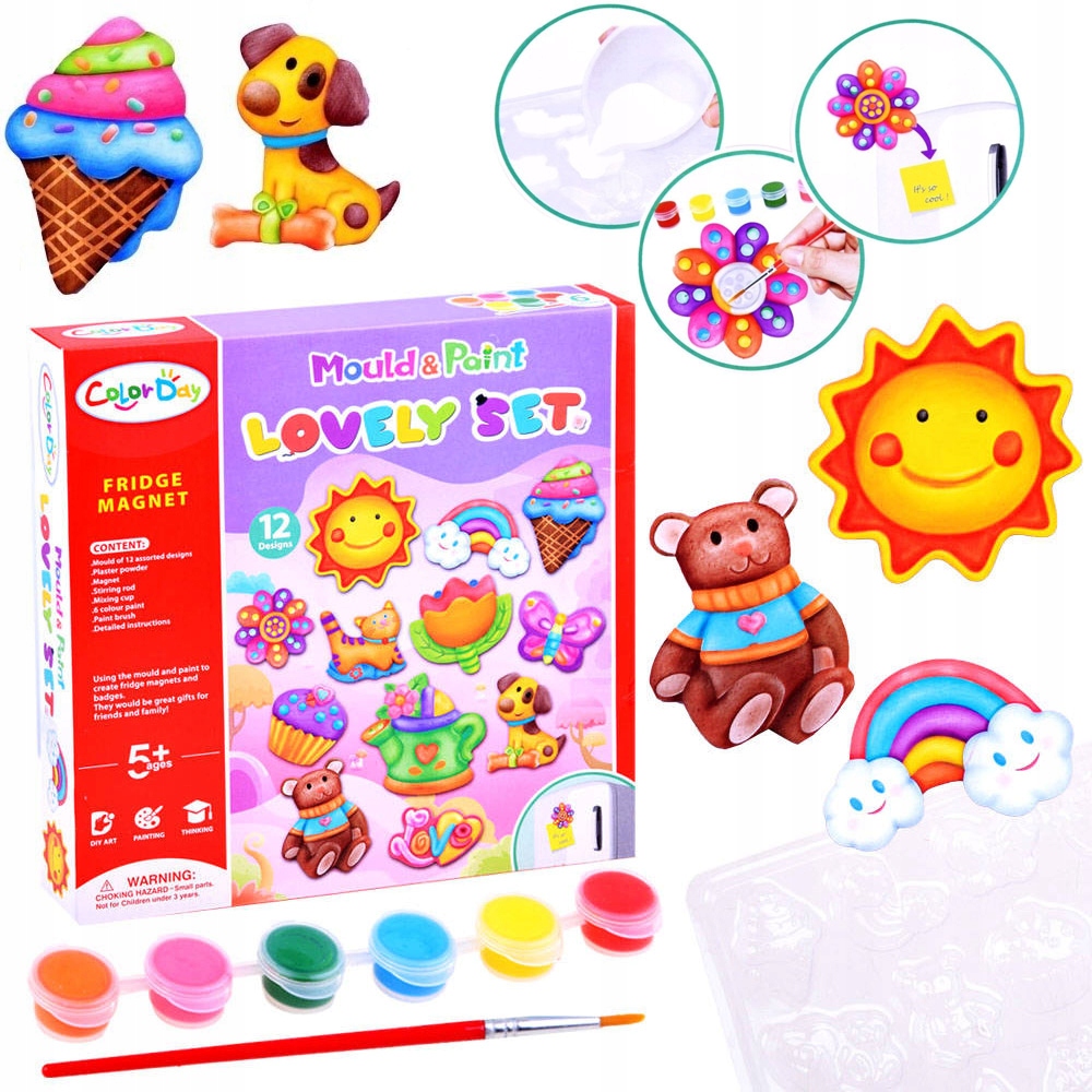 

Zestaw Zrób to sam 12x Magnesy na lodówkę Miś Love