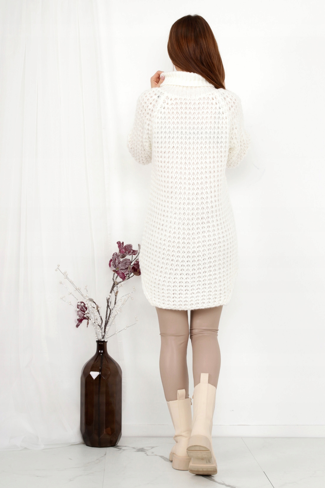 SWETER TUNIKA GOLF CIEPŁY UNI ECRU 2235 Model 2235