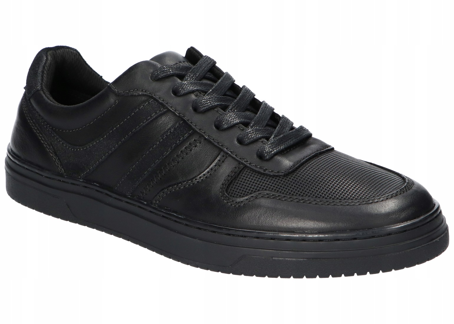 American Club RH184 Polobotky Casual Pánské Kožené Boty Paměťová Pěna Bk 42