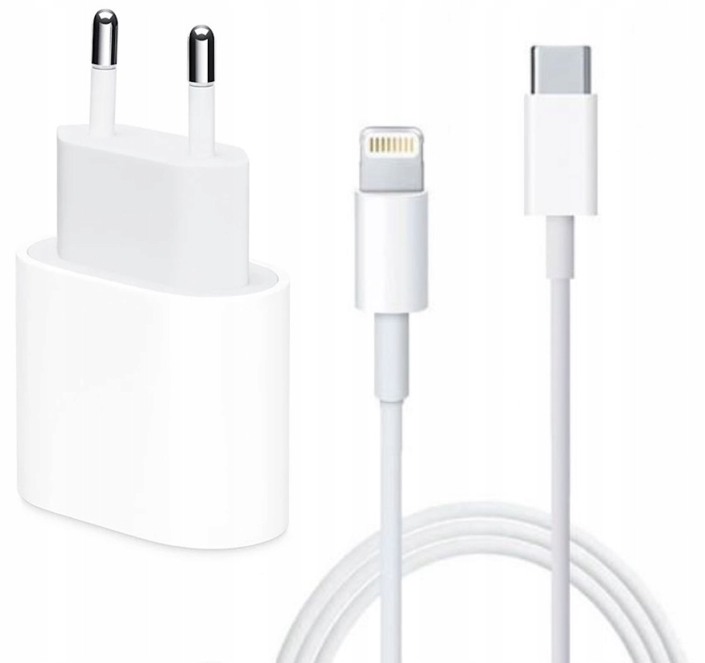 

Ładowarka Pd 20W QC3.0+kabel USB-C/Lighting 1m