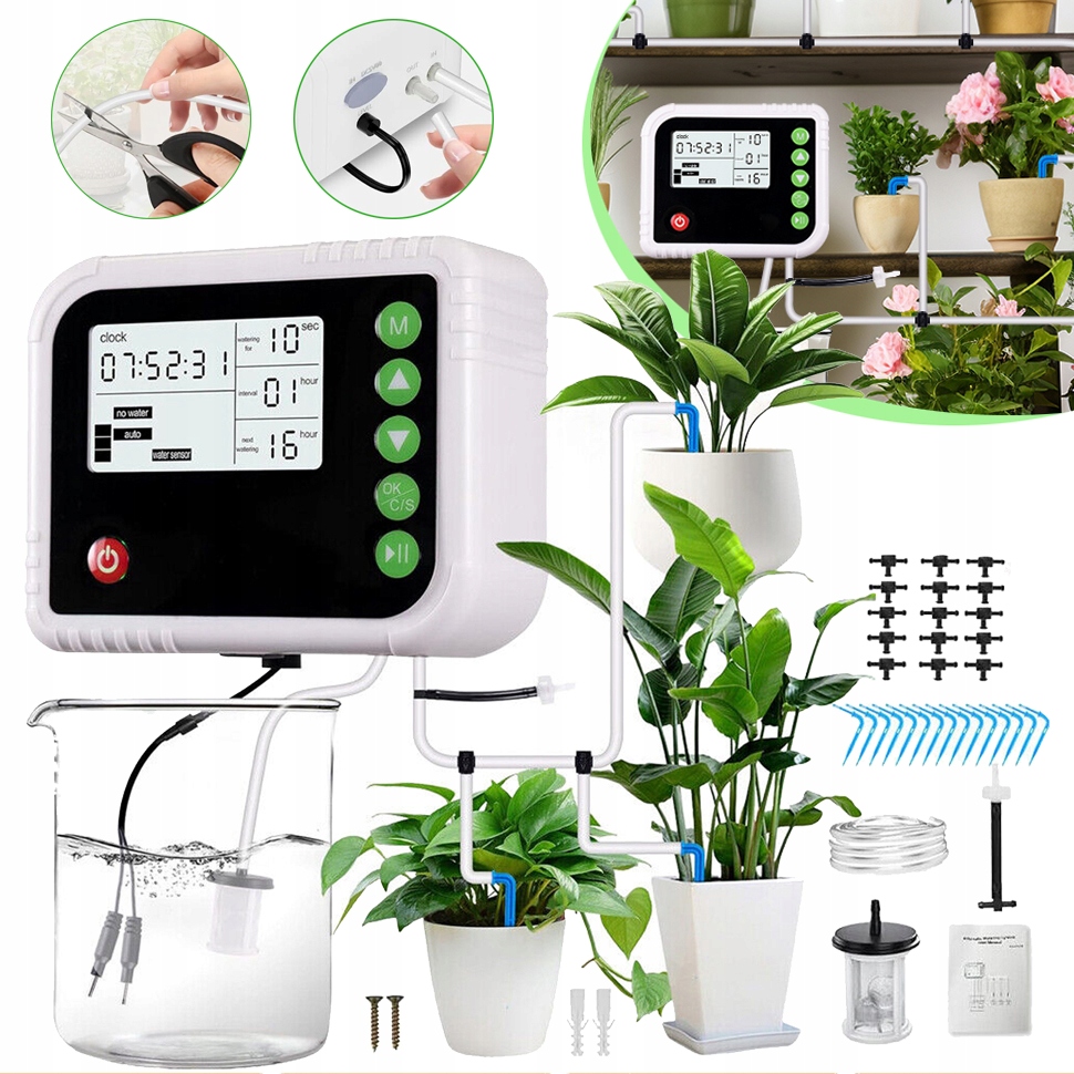 Automatyczny Zestaw System Nawadniania Kropelkowego Do Roślin Doniczkowych