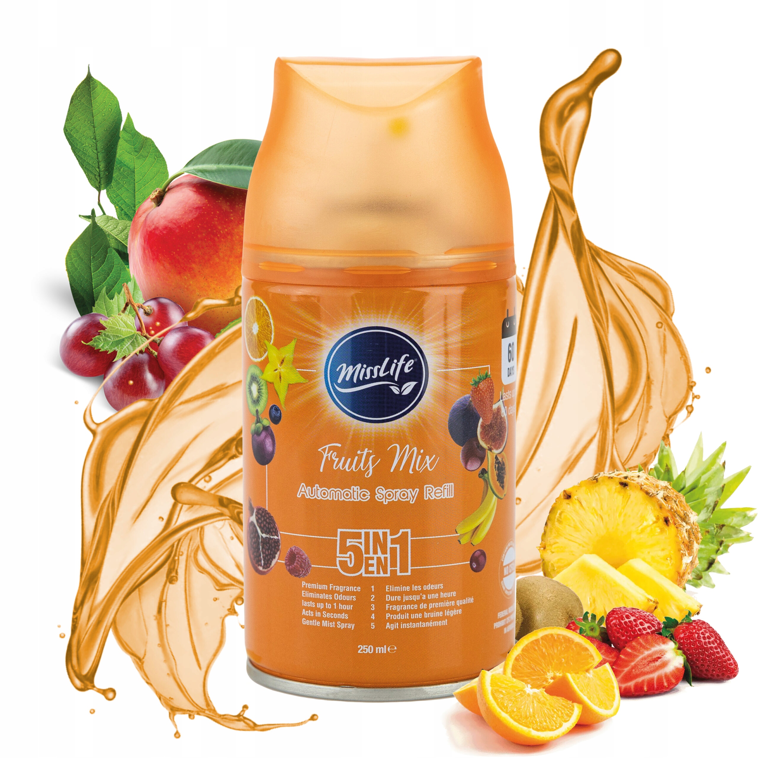 ODŚWIEŻACZ POWIETRZA AUTOMATYCZNY WKŁAD ZAPACH DO DOMU 250 ml 6 szt XL Zapach do wyboru