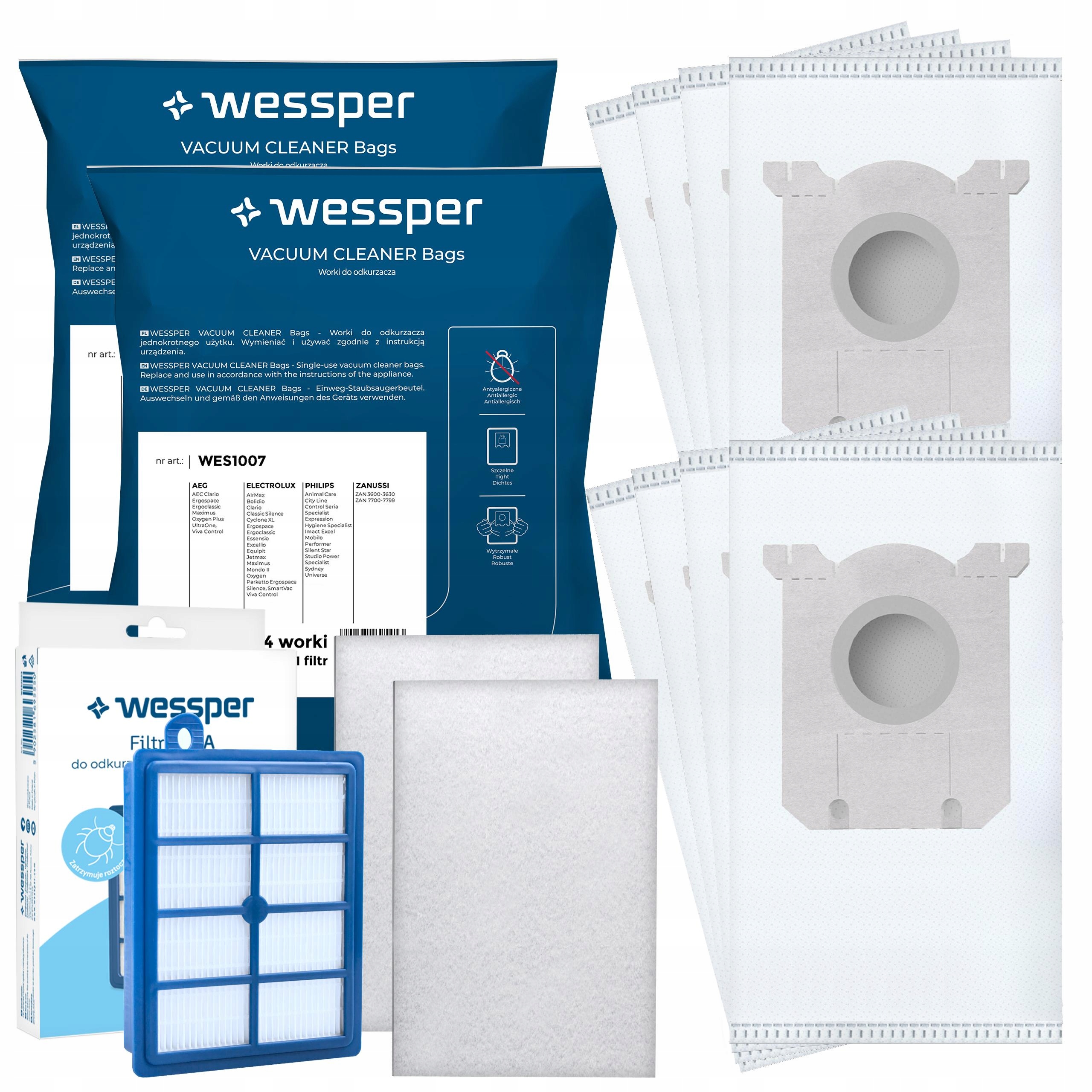 8x WORKI + FILTR HEPA DO PHILIPS FC 9170,9071,8022