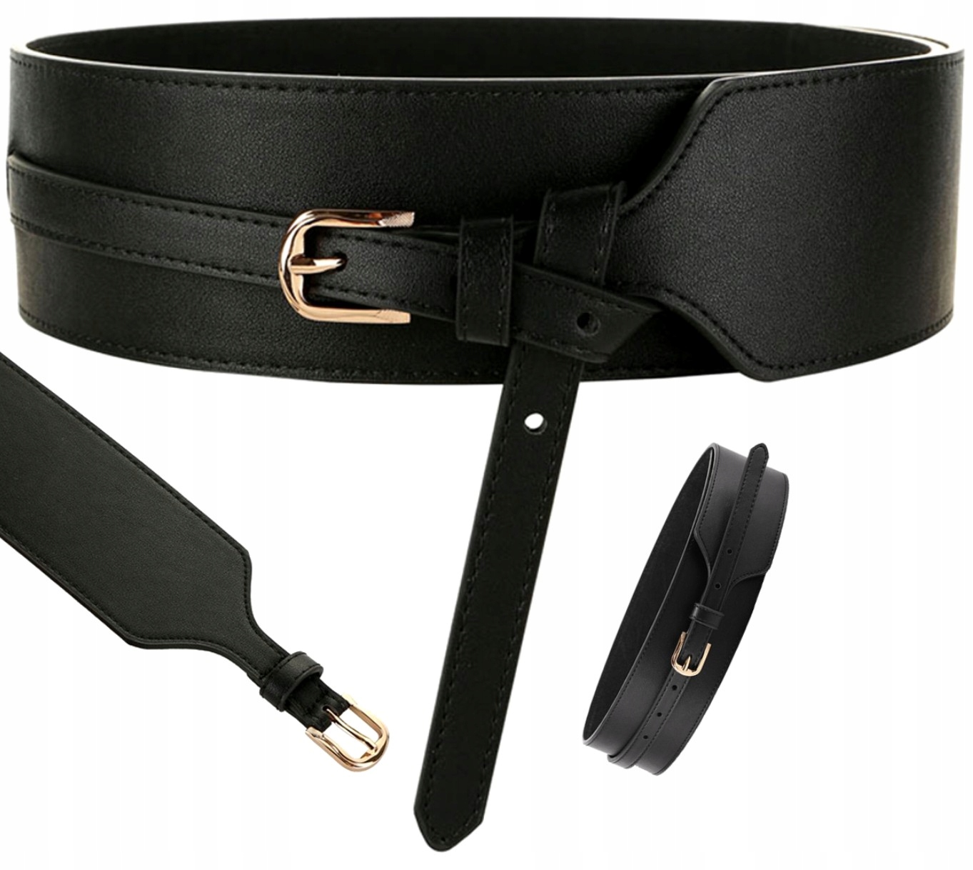 

Pas Skórzany boho Pasek Damski Gorset Szeroki Guma