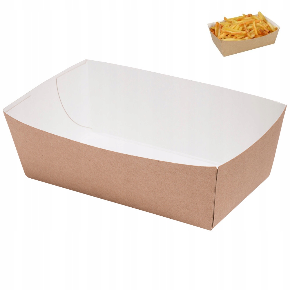 

Tacki papierowe kraft głębokie 145x80x55mm 100szt