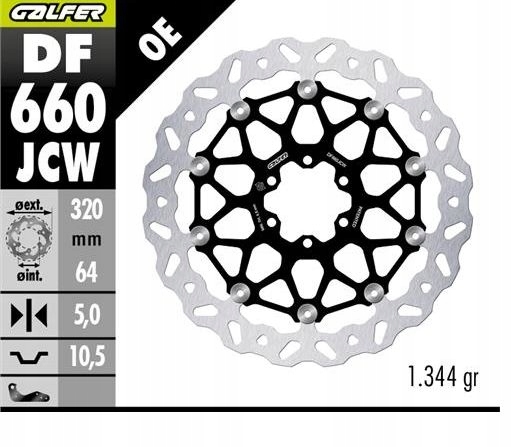 Galfer Brzdový Kotúč Predný Aprilia Benelli Bimota Cagiva Ducati Ktm