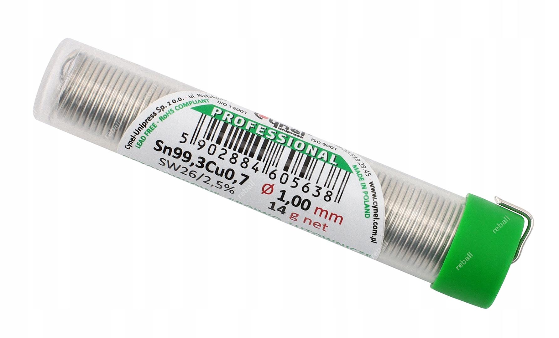 

Cyna Do Lutowania Bezołowiowa Sn99,3Cu0,7 14g