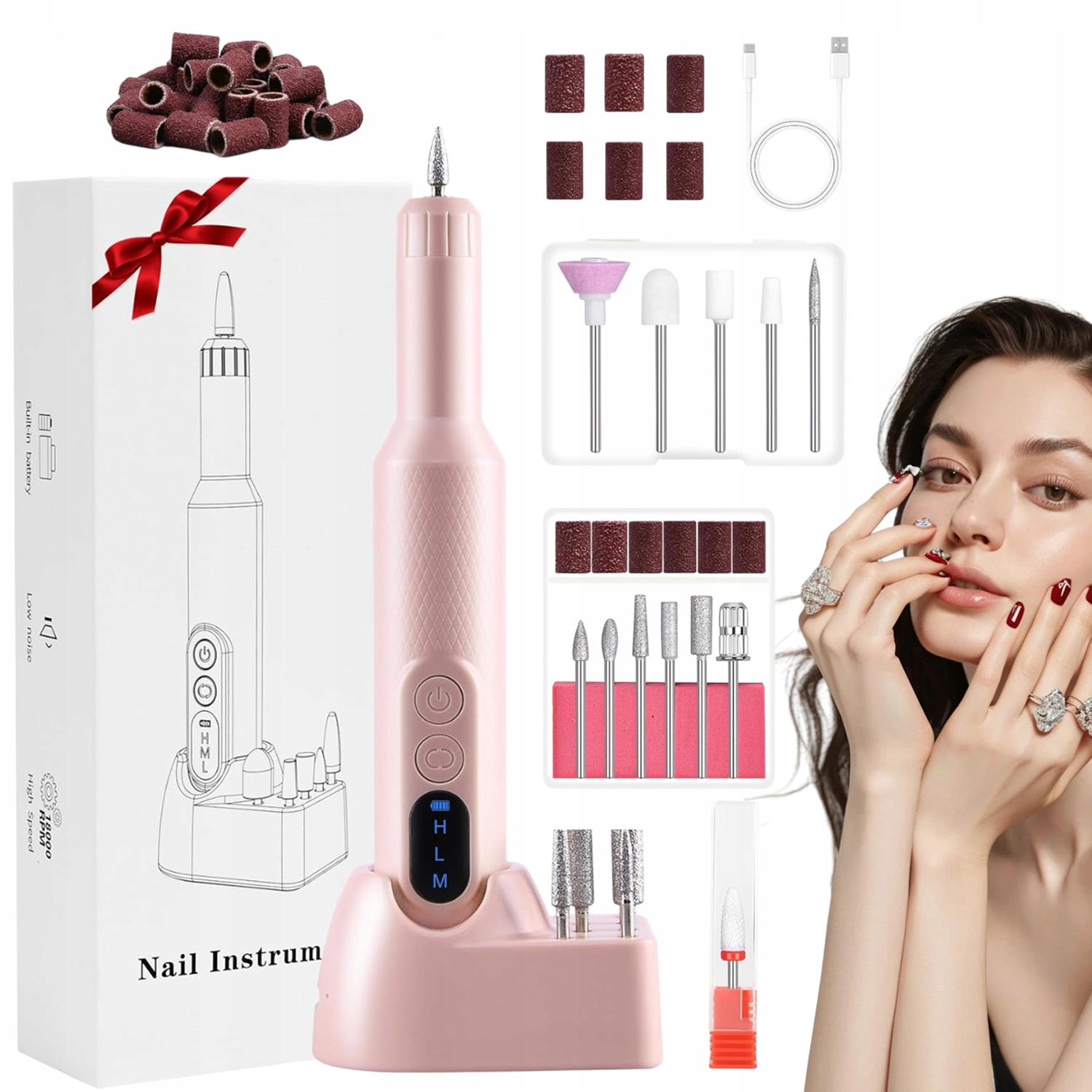 Frézky Na Nehty Sada 12 V 1 Elektrický Pilník Na Nehty Manikúra