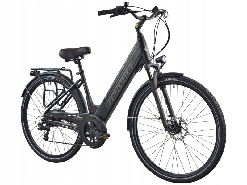 Rower elektryczny Torpado Venere D18 28 cali damski Czarny