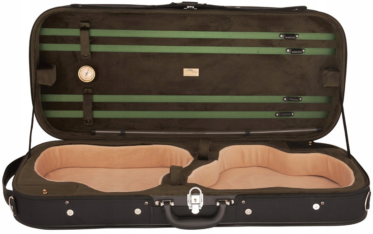 Dvojité houslové pouzdro pro housle 4/4 Classic M-case Černá zelená