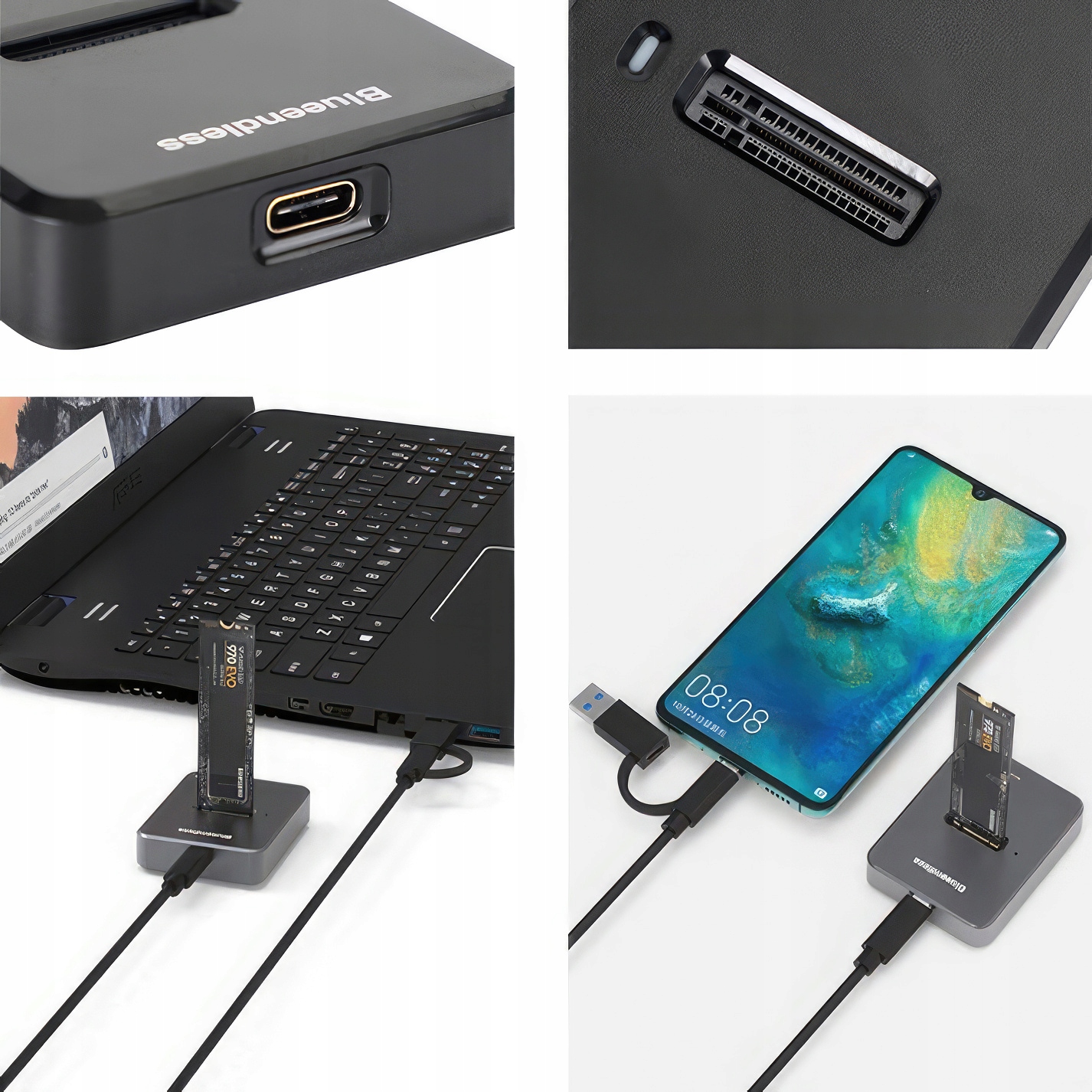 ADAPTER CZYTNIK DYSKÓW SSD NVME M2 M.2 USB C Kod producenta M2-NVME-ADAPTER-ST