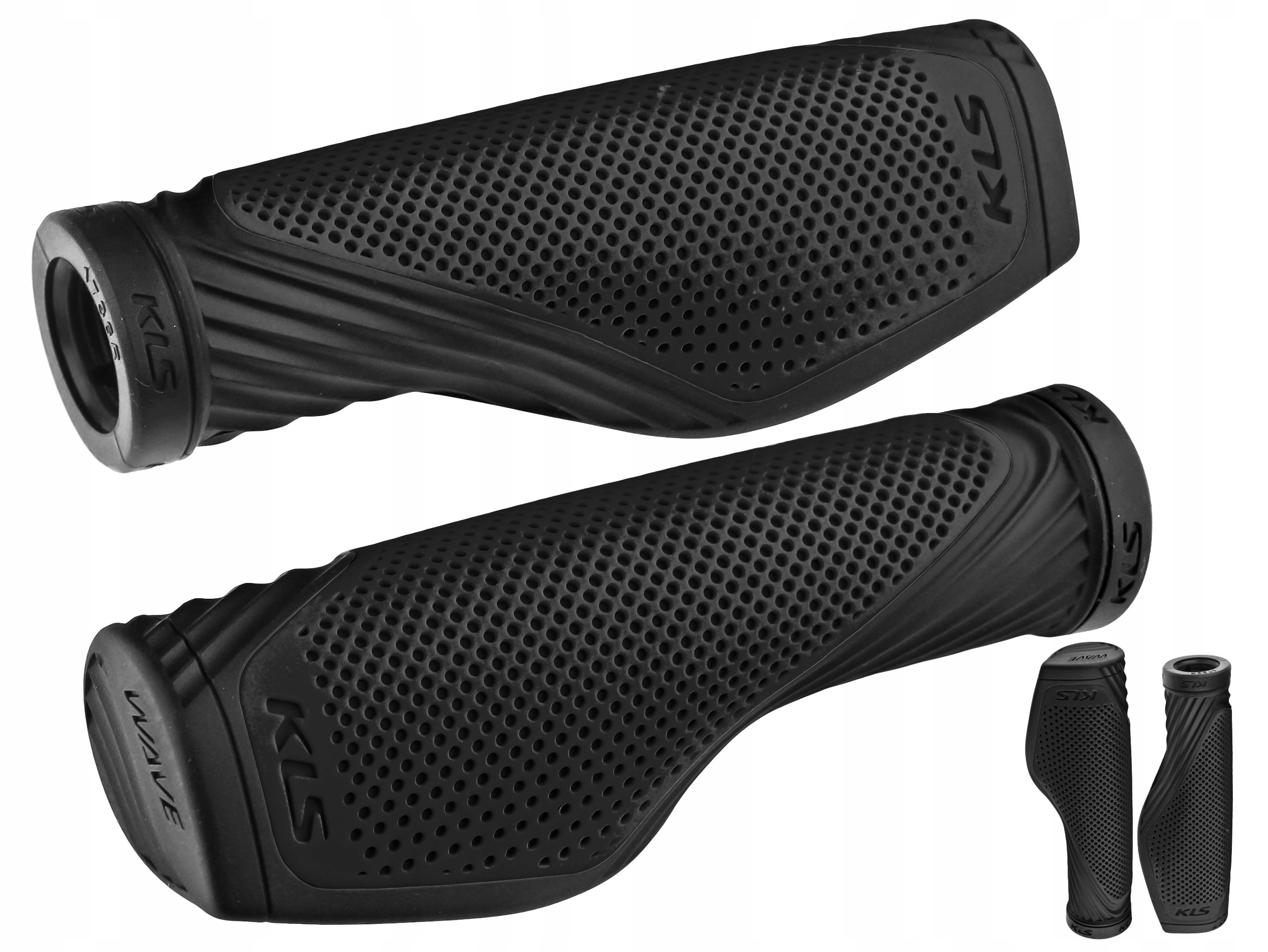 

Chwyty Kellys Wave 017 Black Ergonomiczne 135 MM