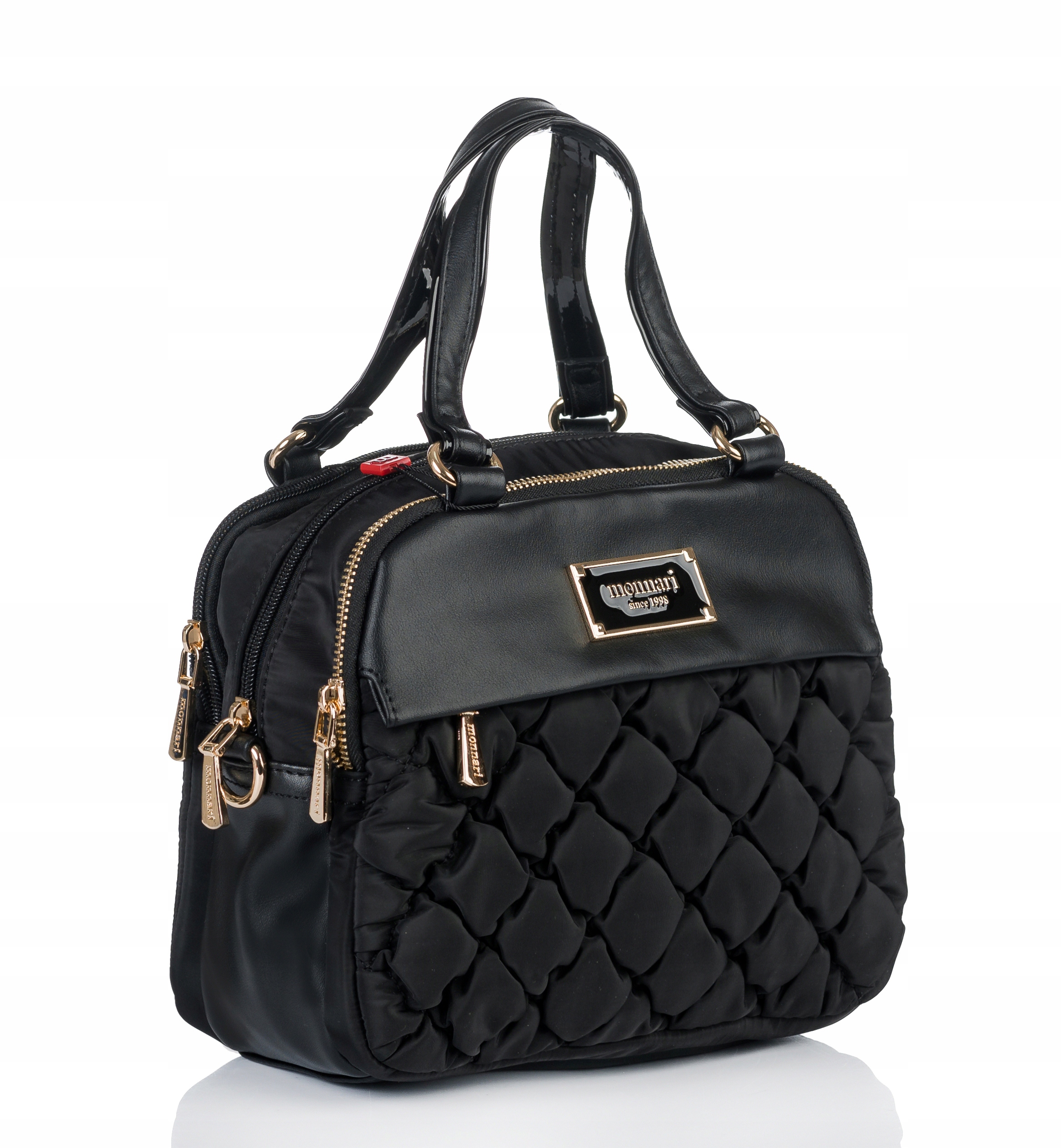 TOREBKA LISTONOSZKA MONNARI PIKOWANA SPORTOWA POJEMNA 3 KOMOROWA Czarny Model BAG2550-020