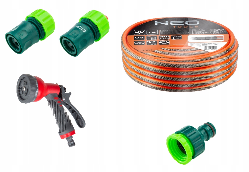 

Wąż Ogrodowy 6-WARSTWOWY 3/4 50M Neo + Zraszacz