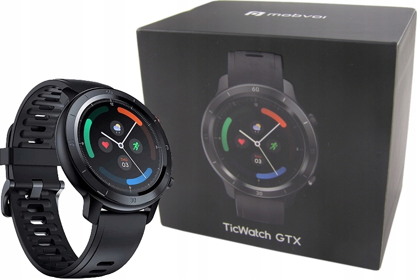 Smartwatch Ticwatch Gtx Mobvoi Bluetooth IP68 1,28'' Black Czarny