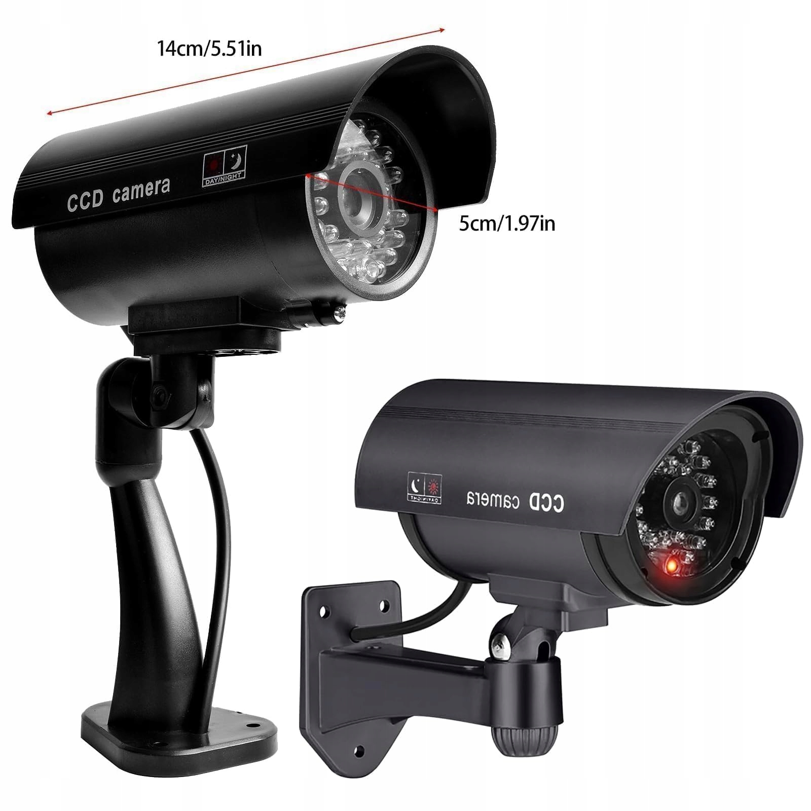 KAMERA DUMMY ZEWNĘTRZNA Z LED ODPORNA NA WARUNKI ATMOSFERYCZNE — miniatura 2