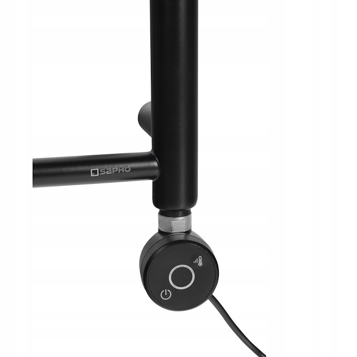 Sapho Wicher elektrický ohrievač s termostatom, 400 W, čierny mat 600.203.6