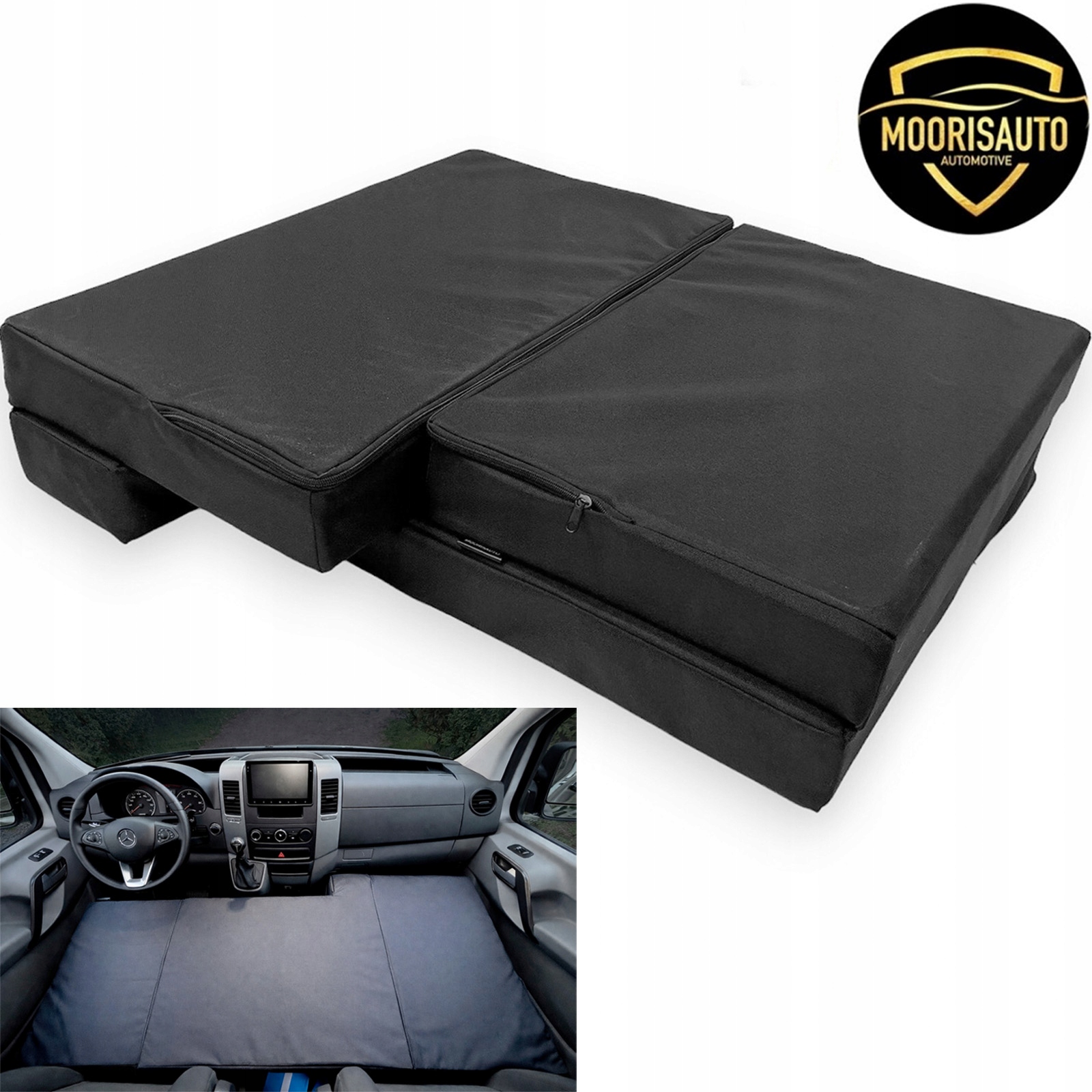 Matrace na přední část pro řidiče do vozu Mercedes Sprinter černá pro spaní autobusem