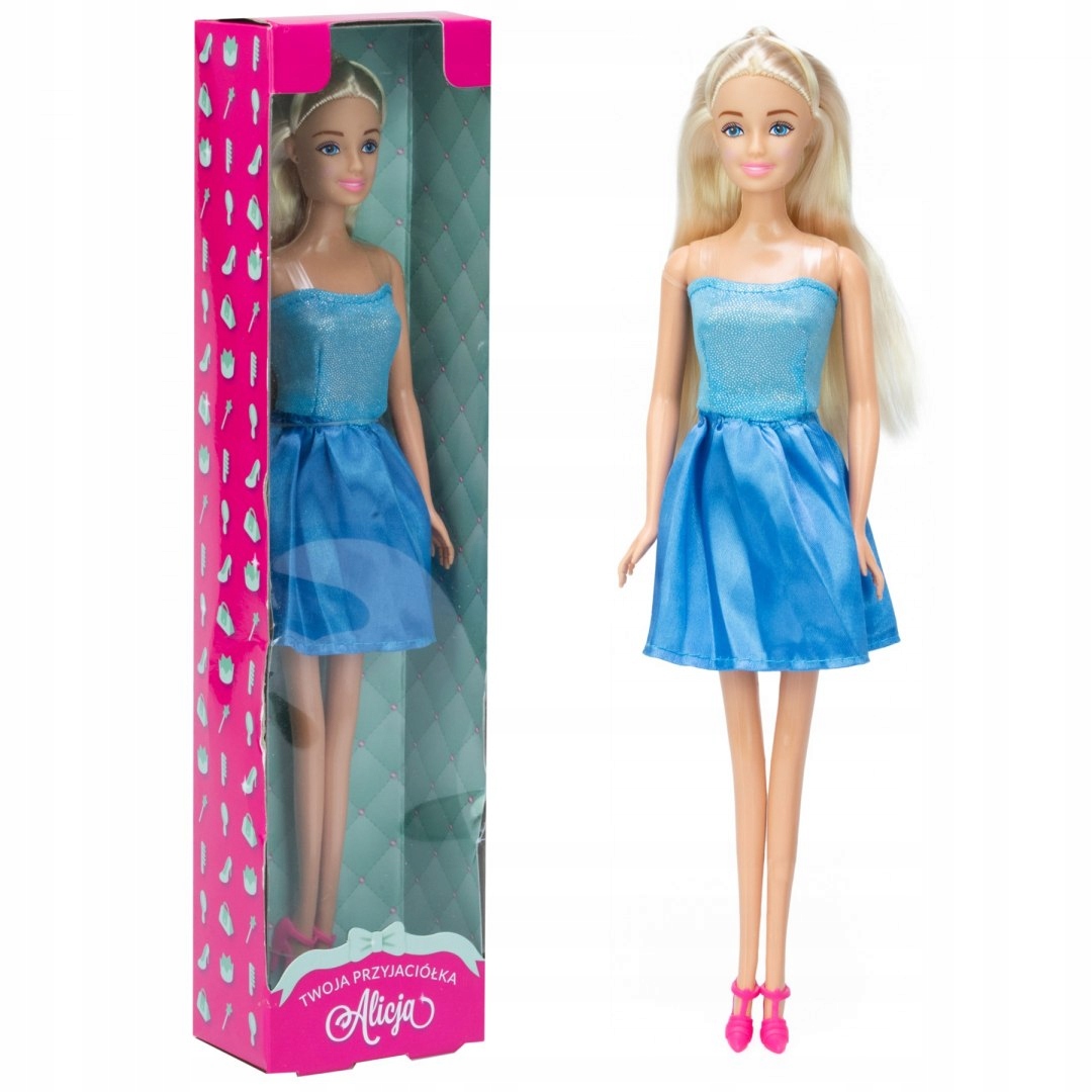 LALKA ALICJA W KOKTAJLOWEJ SUKIENCE RÓZOWEJ 30cm