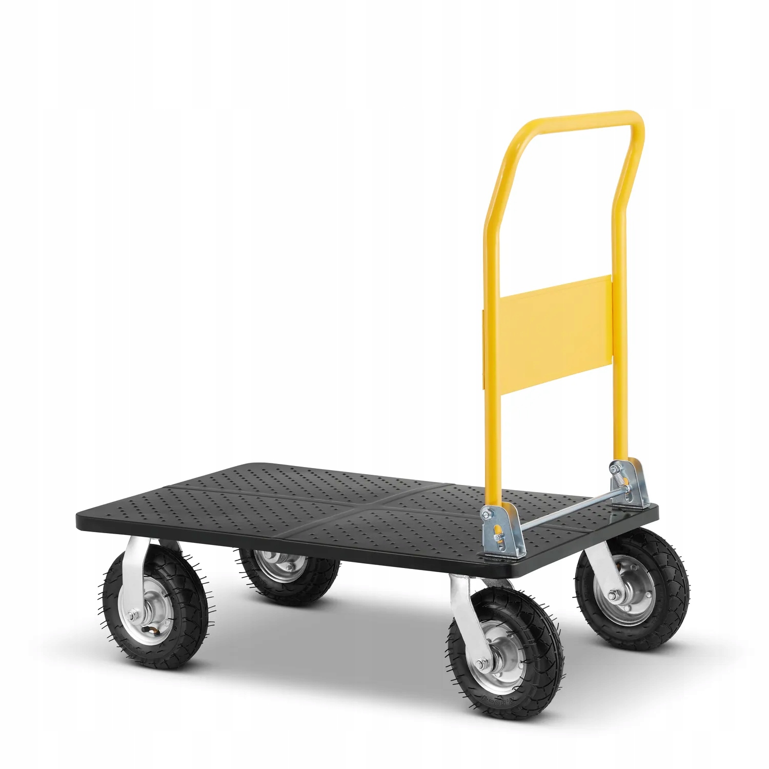 Wózek magazynowy transportowy platformowy składany pompowane koła HIGHER PRO 700 kg LH10-700-P — 17