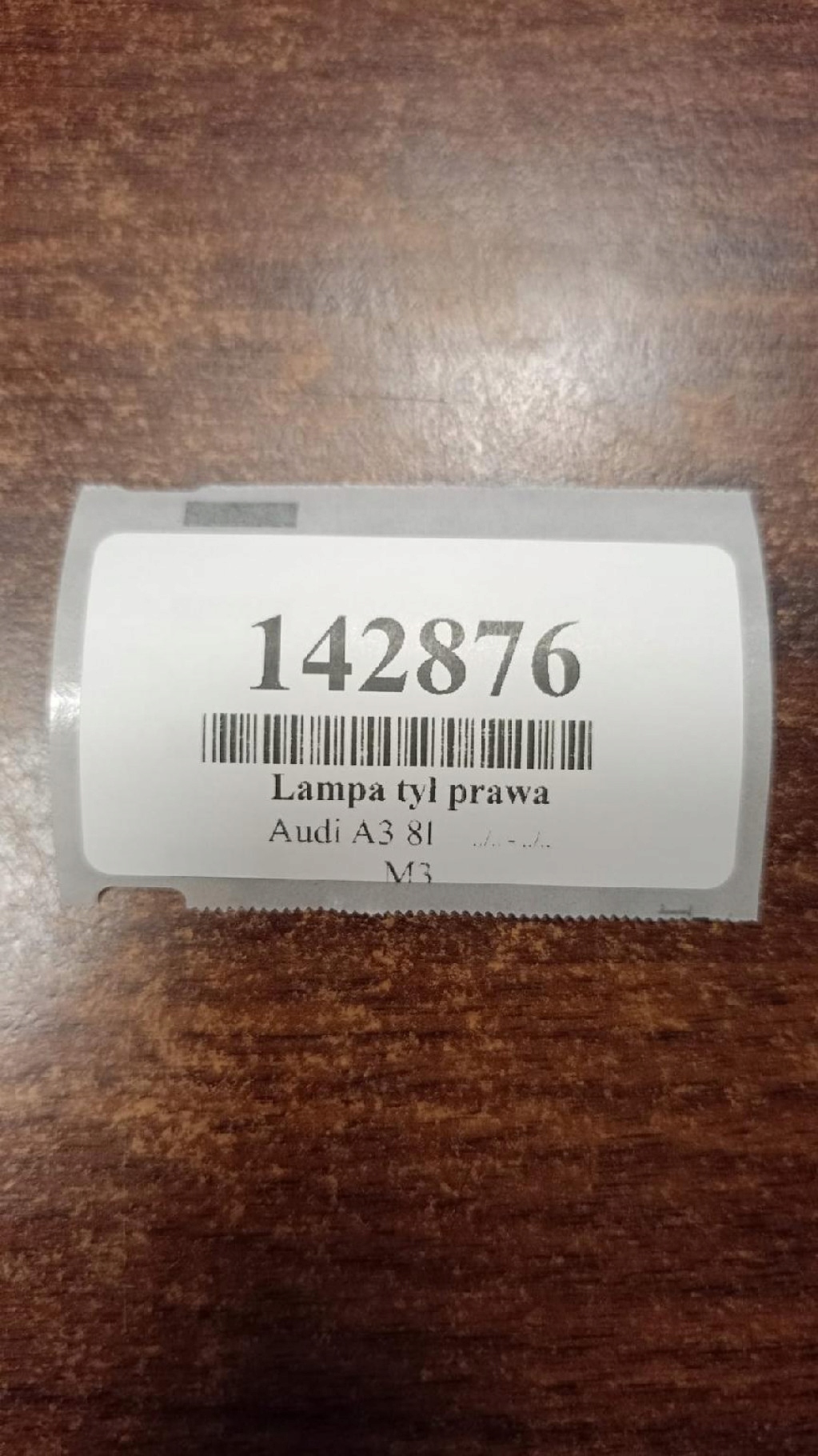 AUDI A3 8L light right rear part