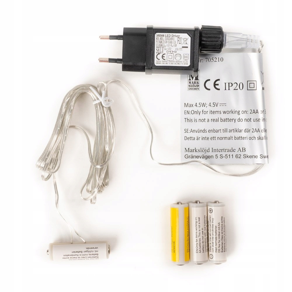 Adaptér 230 V napájející světla na baterie Driver 705210 Markslojd