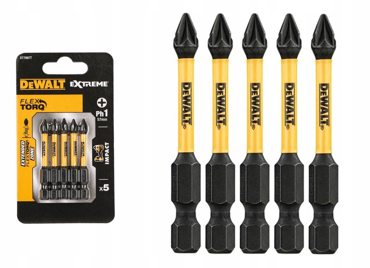 DeWALT DT7997T zestaw bity udarowe Ph2 50mm 5szt