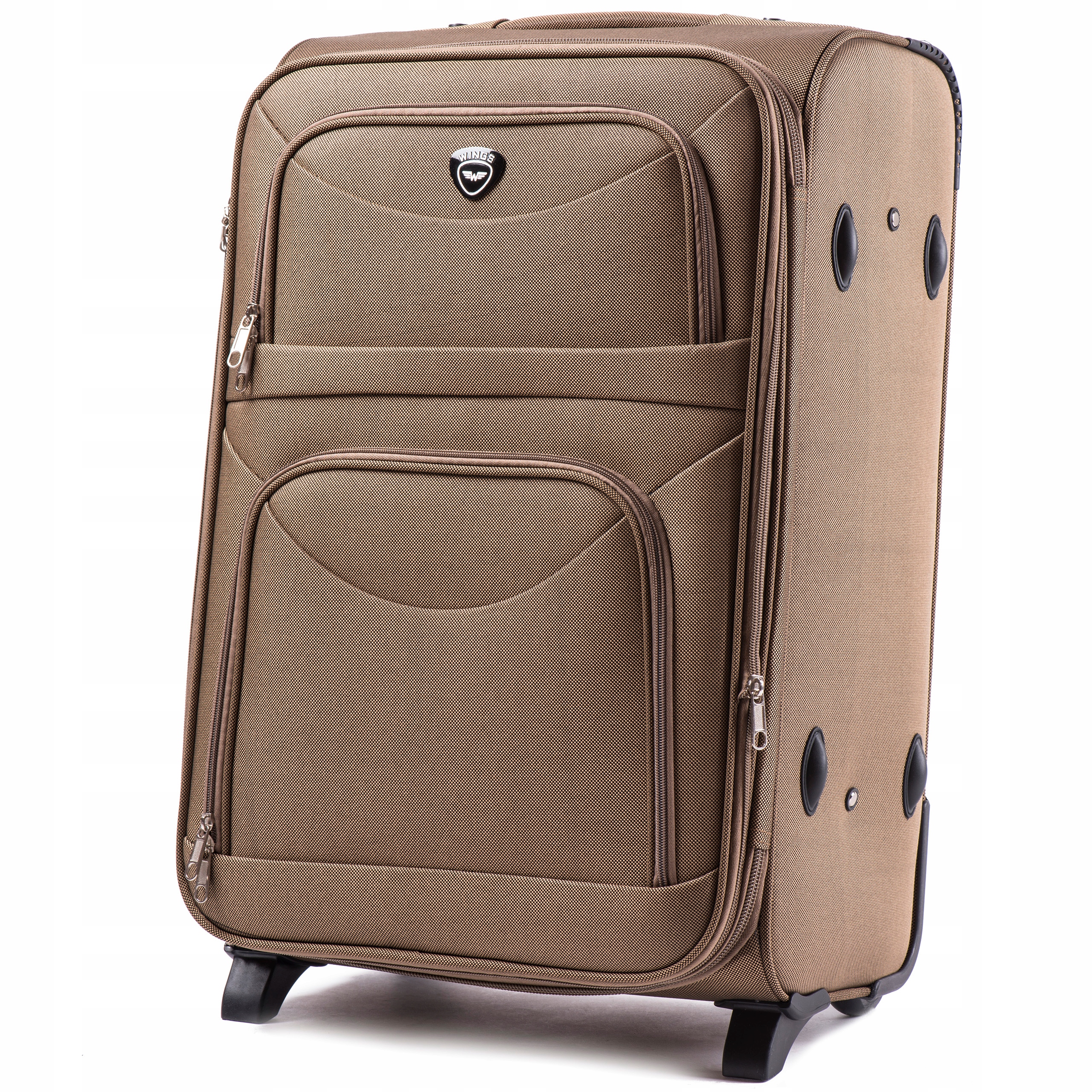 Miękka Duża Walizka Rodzinna L Poszerzana 2 Koła Ciągana Wings 6802-2 Yw