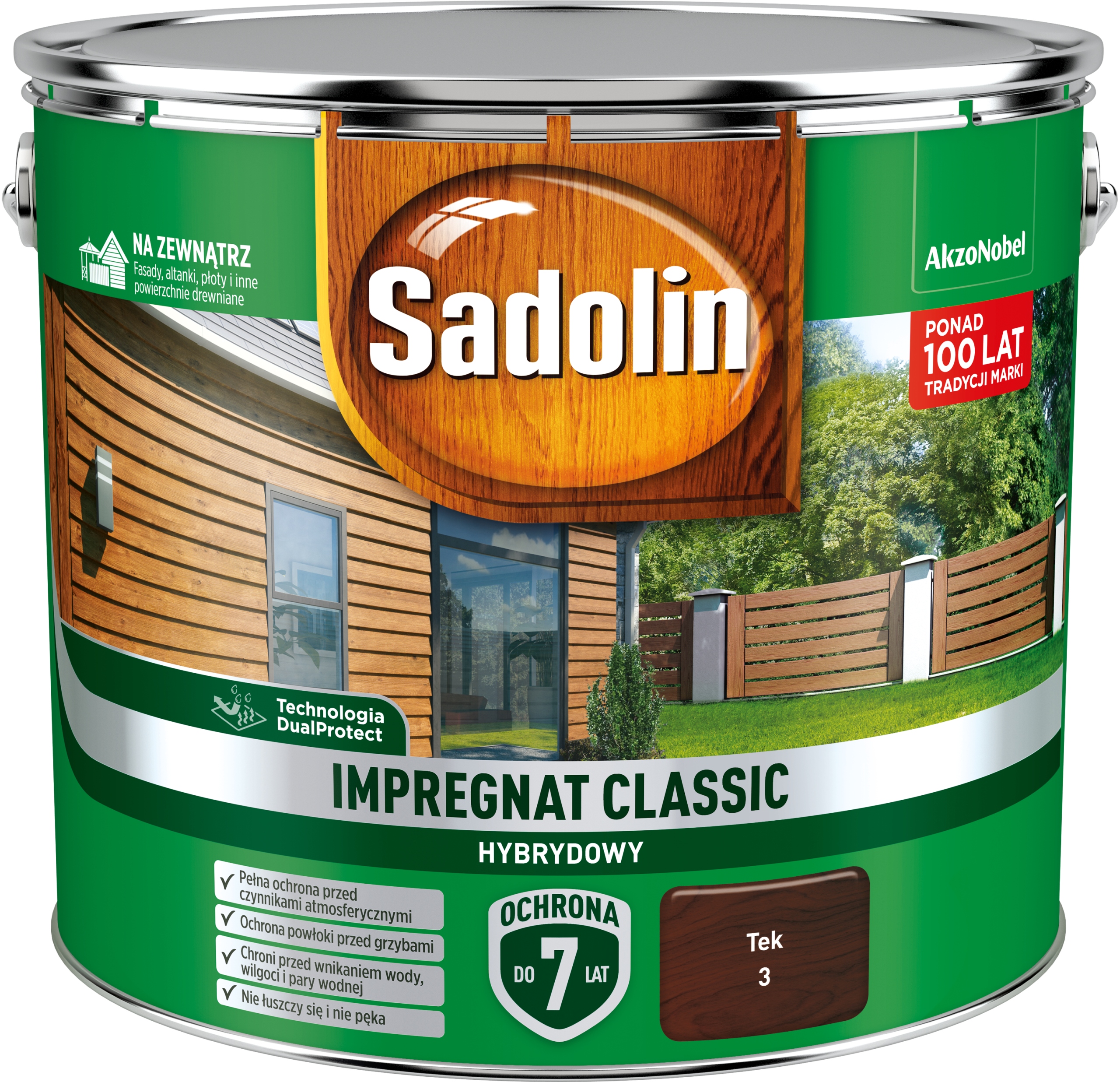 Impregnat do drewna Sadolin Classic hybrydowy Tek Tik Teak 9L